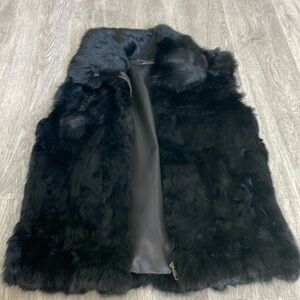 Saks fifth avenue Genuine rabbit fur vest